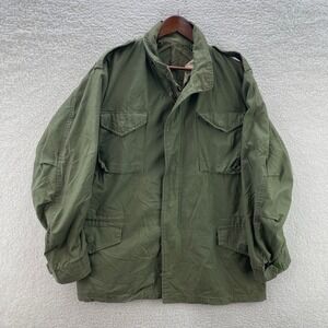 Vintage Military M65 Field Jacket Mens Medium Reg Green OG-107 Army 80s Gorpcore